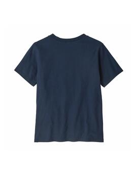 Camiseta Patagonia Kids Logo Marino