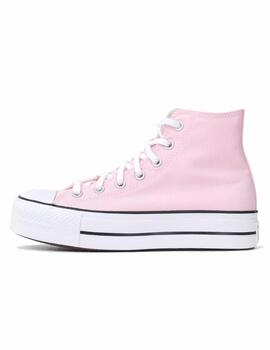 Zapatilla Converse Platform Alta Lona Rosa/Blanco
