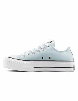 Zapatilla Converse Platform Baja Lona Verde Claro
