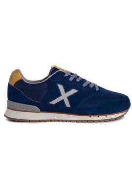 Zapatilla Munich Dash Premium azul y gris para hombre