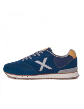 Zapatilla Munich Dash Premium azul y gris para hombre