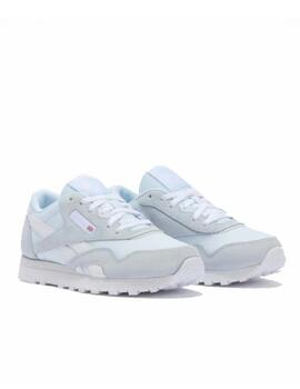 Zapatilla Reebok GS CL Nylon Celeste/Blanco