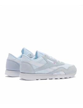 Zapatilla Reebok GS CL Nylon Celeste/Blanco