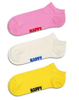 Calcetín Happy Socks Solid Low 3PK Multi