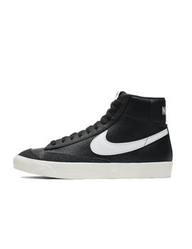 Zapatilla Nike M Blazer Mid '77 Lea Negro/Blanco