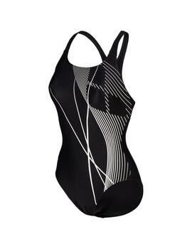 Bañador Arena Swim Branch Pro Mujer Negro/Blanco