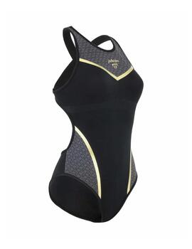 Bañador Aqua Phelps Swin Mujer Negro/Oro