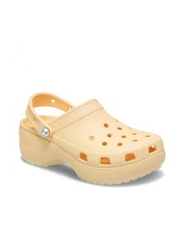 Zueco Crocs W CL Platform Pearl 78Z Naranja