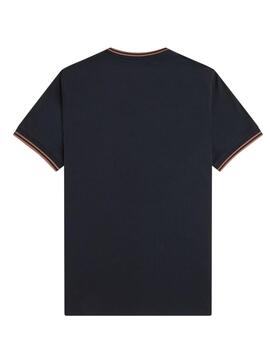Camiseta Fred Perry M Marino/Canela