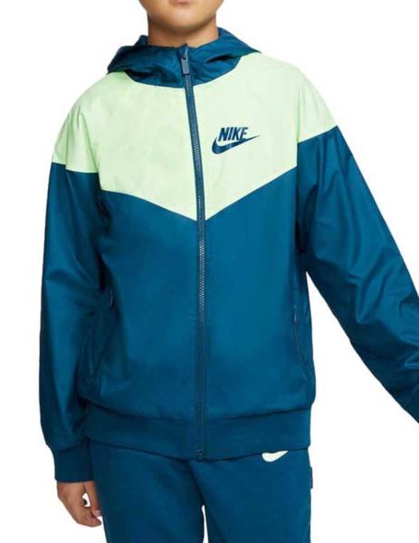 picar tarjeta Diez Chubasquero Nike NSW WR Niño Azul