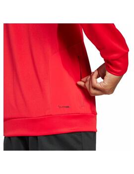 Sudadera Adidas J SPR HZ Hoodie Rojo/Negro