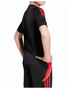 Camiseta Adidas J Tiro 24 Negro/Rojo
