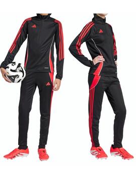 Pantalón Adidas J Tiro 24 Negro/Rojo