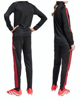 Pantalón Adidas J Tiro 24 Negro/Rojo