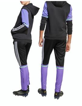 Pantalón Adidas J F50 TR Negro/Morado/Blanco