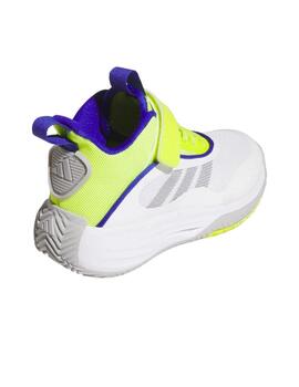 Zapatilla Adidas K Ownthegame 3.0 Blanco/Flúor