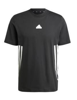 Camiseta Adidas M FI 3S Reg Negro/Blanco