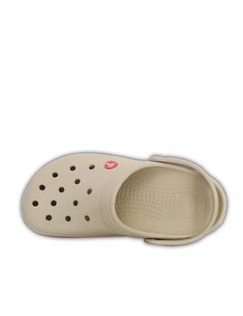 Zueco Crocs U Crocband 1AS Stucco Beige/Rojo