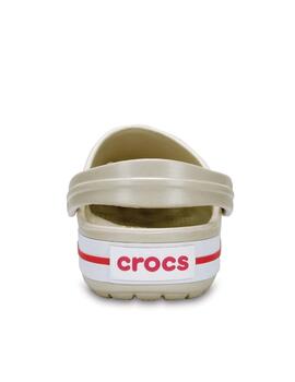 Zueco Crocs U Crocband 1AS Stucco Beige/Rojo