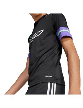 Camiseta Adidas Y F50 Negro/Blanco/Morado