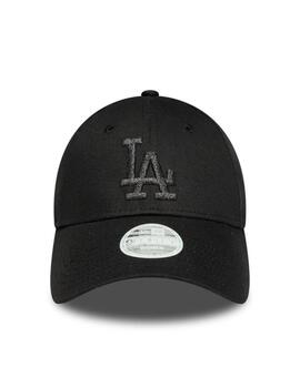 Gorra New Era W 9Forty Metalic LA Negro
