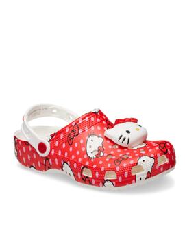 Zueco Crocs U Hello Kitty 90H Rojo/Blanco