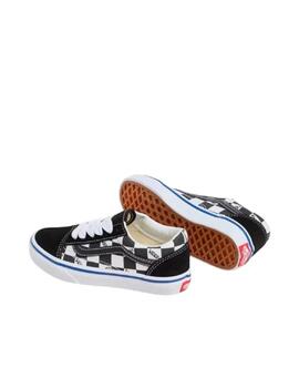 Zapatilla Vans PS Old Skool Logo Negro y blanco para niño
