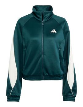 Chaqueta Adidas W Stadium TT Verde/Blanco