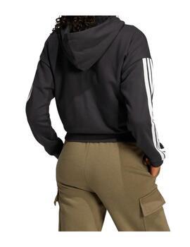 Chaqueta Adidas W 3S FT FZ Negro/Blanca