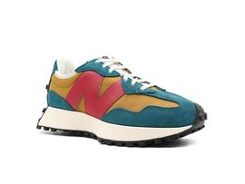 Zapatilla New Balance 327 para mujer marron y azul