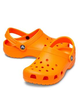 Zueco Crocs K Classic 83A Zing Naranja