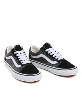 Zapatilla Vans JN Old Skool Negro/Gris