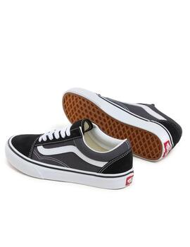Zapatilla Vans JN Old Skool Negro/Gris