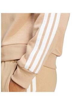 Sudadera Adidas W 3S FT Marrón/Blanco