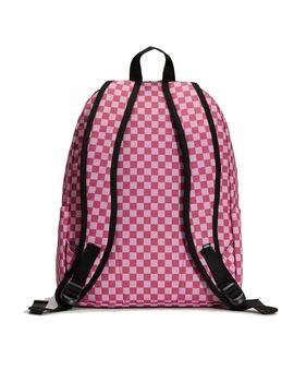 Mochila Vans Old Skool Check Cuadros Rosa/Granate