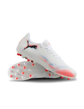 Bota Puma M Future 8 Play MG Blanco/Naranja