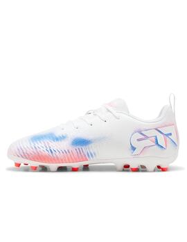 Bota Puma JR Future 8 Play MG Blanco/Flúor