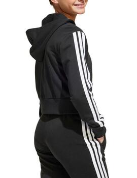 Chaqueta Adidas JG 3S FT FZ Cro Negro/Blanco