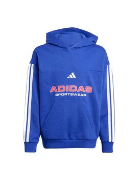 Sudadera Adidas J Tiro FL HD Royal/Rojo