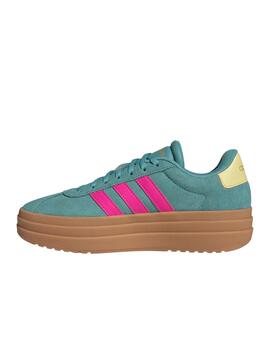 Zapatilla Adidas W VL Court Bold Verde/Rosa