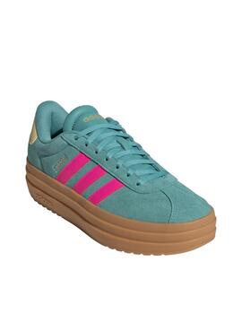 Zapatilla Adidas W VL Court Bold Verde/Rosa