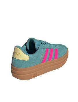 Zapatilla Adidas W VL Court Bold Verde/Rosa