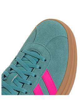 Zapatilla Adidas W VL Court Bold Verde/Rosa
