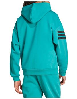 Sudadera Adidas M FI 3S HD Verde/Negro
