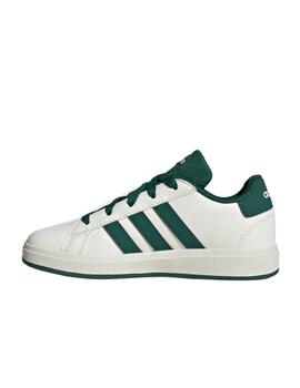 Zapatilla Adidas K Grand Court 2.0 Blanco/Verde