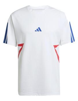 Camiseta Adidas M Tiro CB Blanco/Royal/Rojo