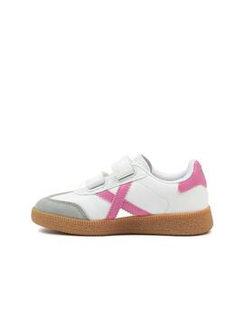 Zapatilla Munich Mini Barru VCO 09 Blanco/Rosa