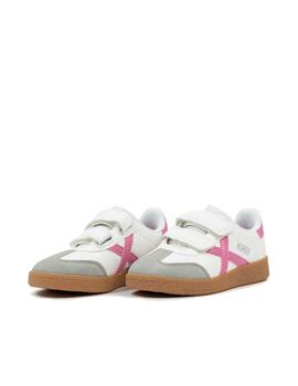 Zapatilla Munich Mini Barru VCO 09 Blanco/Rosa