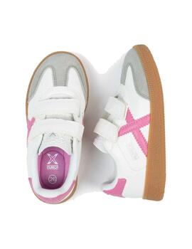 Zapatilla Munich Mini Barru VCO 09 Blanco/Rosa