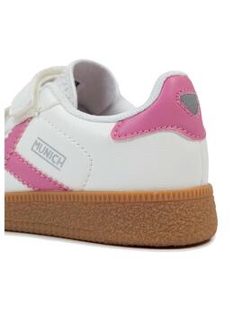 Zapatilla Munich Mini Barru VCO 09 Blanco/Rosa